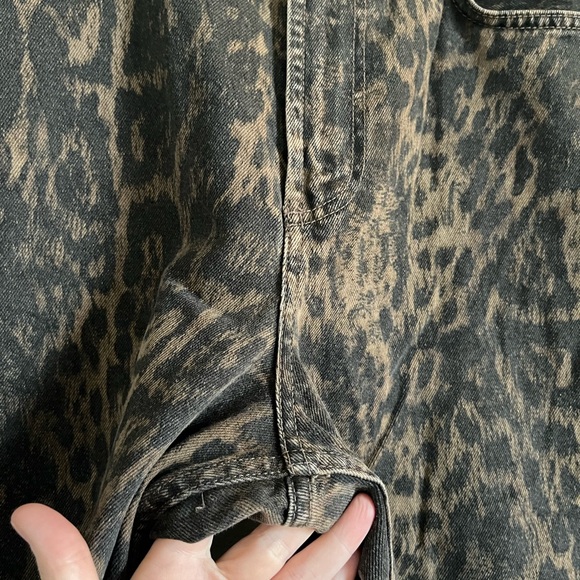 ALL SAINTS Blake High Rise Jeans in Jinx Golden Brown size 30 leopard print - Picture 3 of 7